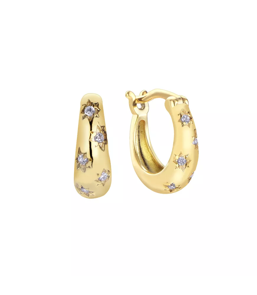 Pendientes Pretty, de Duran Exquse en plata dorada. 00512764