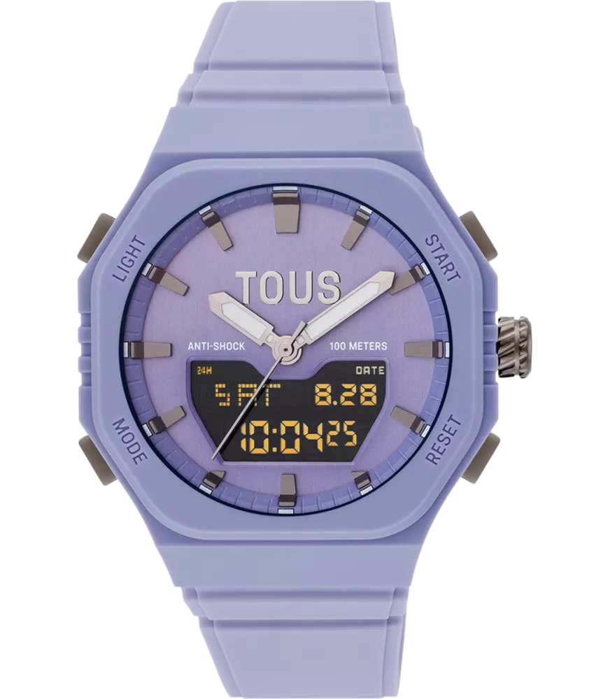 RELOJ TOUS BET ANALOGICO/DIGITAL DE ACERO LILA PARA MUJER 3000135000