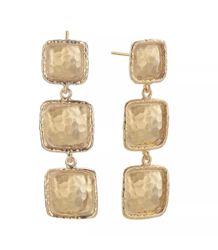 Pendientes Etrusca, de Duran Exquse en plata dorada. 00512809