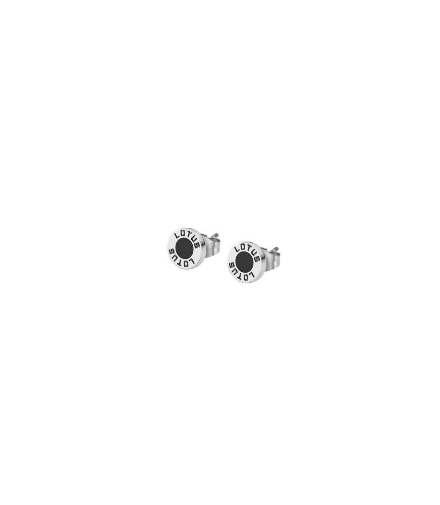 Pendientes hombre Lotus Style de acero.
