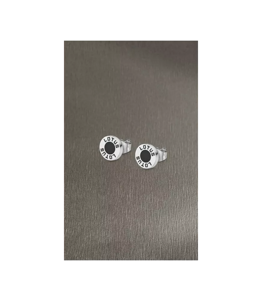 Pendientes hombre Lotus Style de acero.