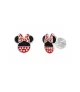 Pendientes Disney Minnie Mouse esmalte, en plata de ley.
