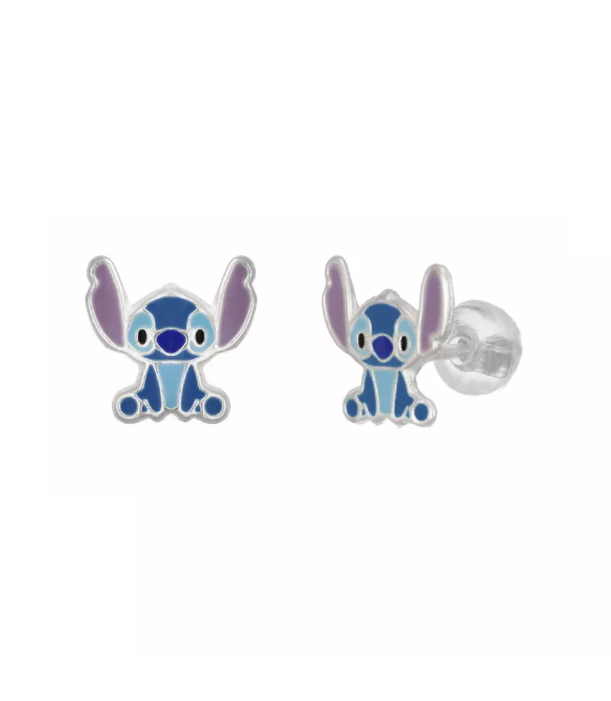 Pendientes Disney Stitch esmalte, en plata de ley.
