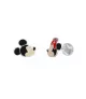 Pendientes Disney Mickey y Minnie Mouse esmalte, en plata de ley.