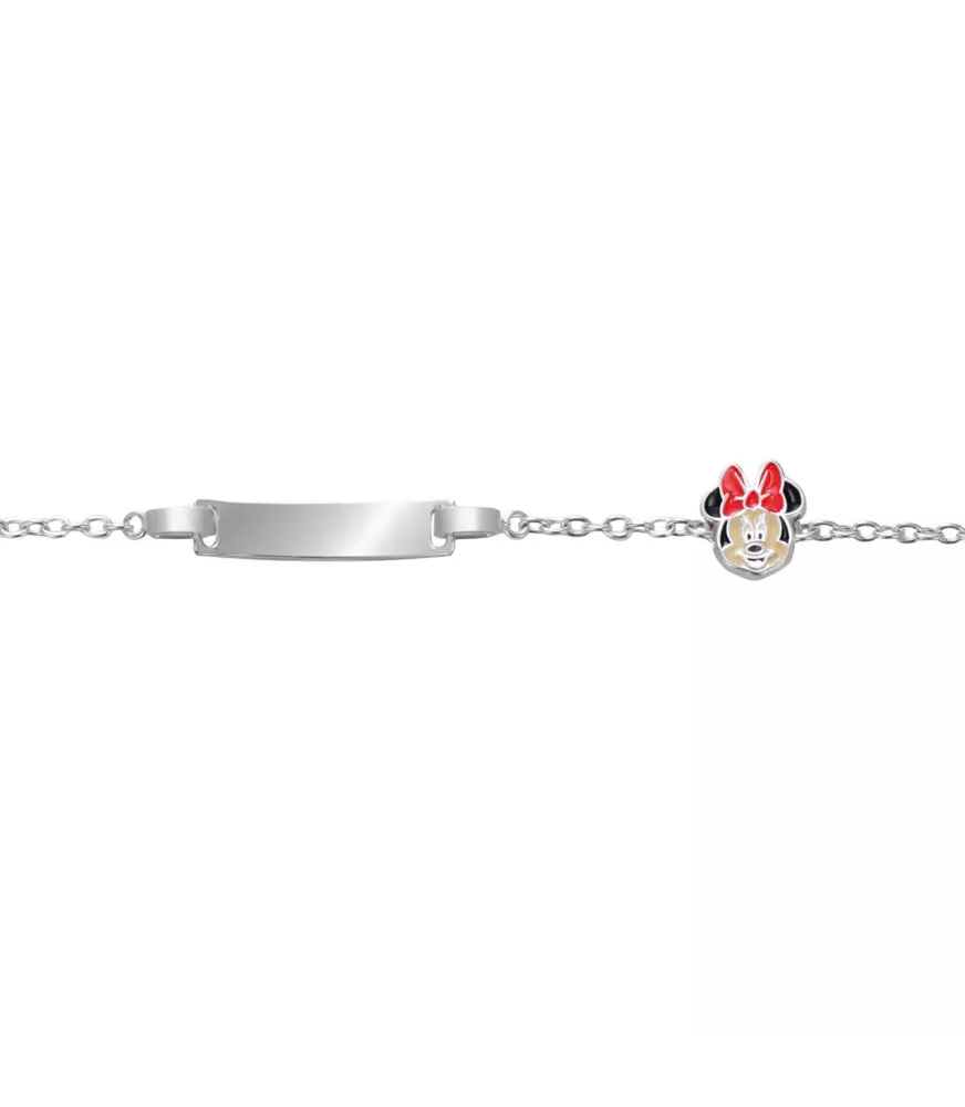 Pulsera Disney Minnie Mouse esmalte, en plata 925 milésimas.