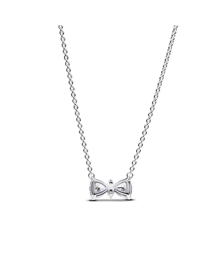 Collar en plata de ley Lazo Brillante