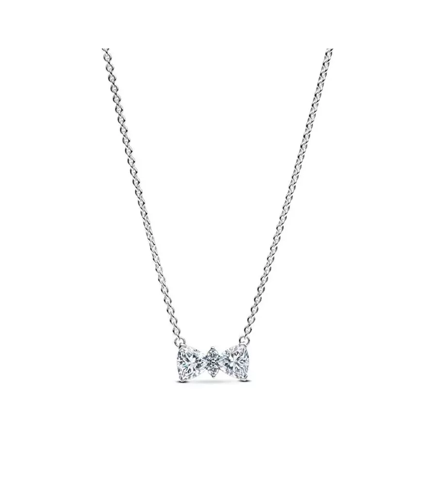 Collar en plata de ley Lazo Brillante