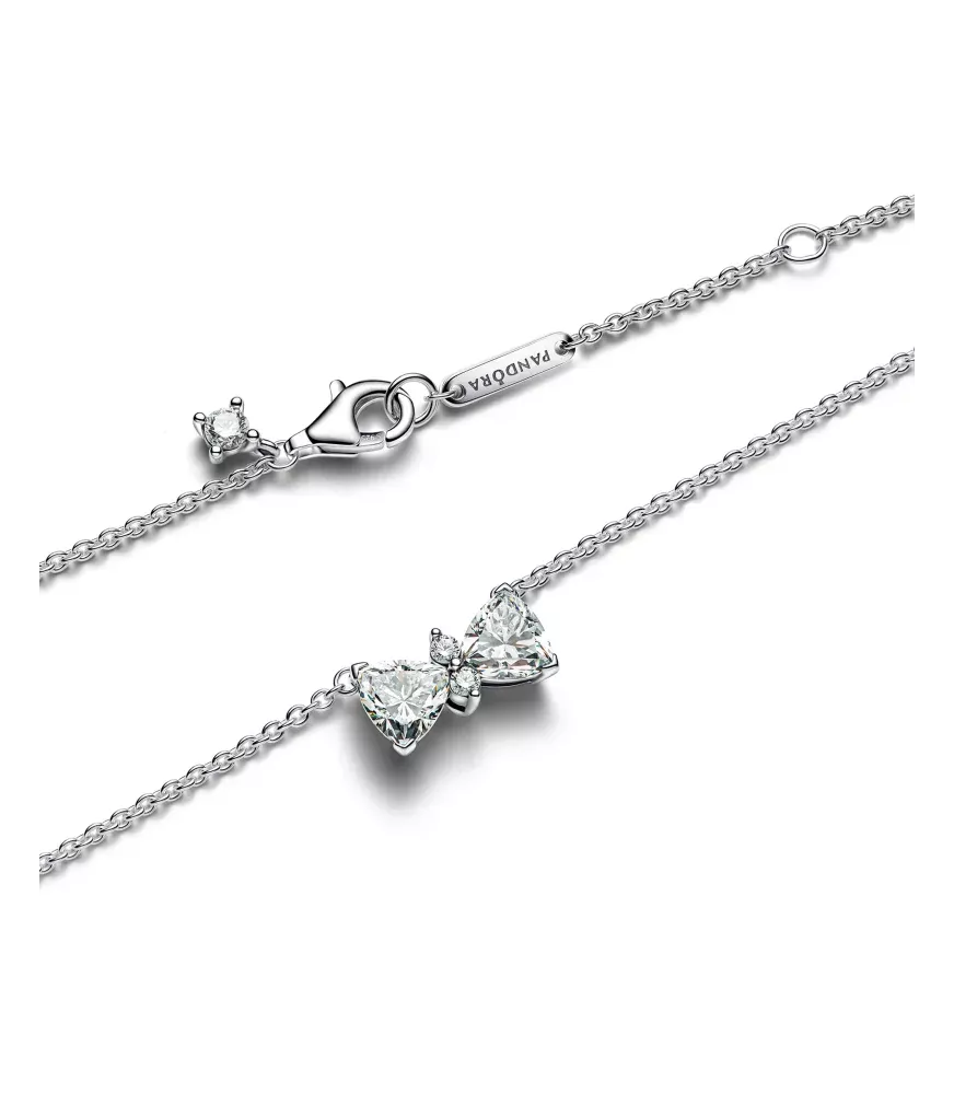 Collar en plata de ley Lazo Brillante