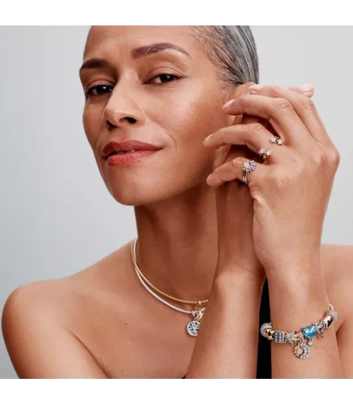 Anillo Abierto con un recubrimiento en oro de 14k Estrellas Fugaces 