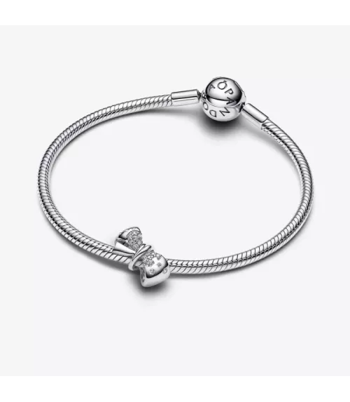 Charm en plata de ley Lazo Brillante