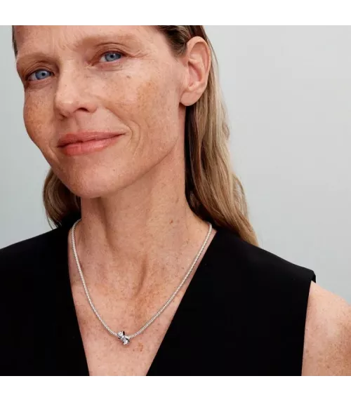 Charm en plata de ley Lazo Brillante