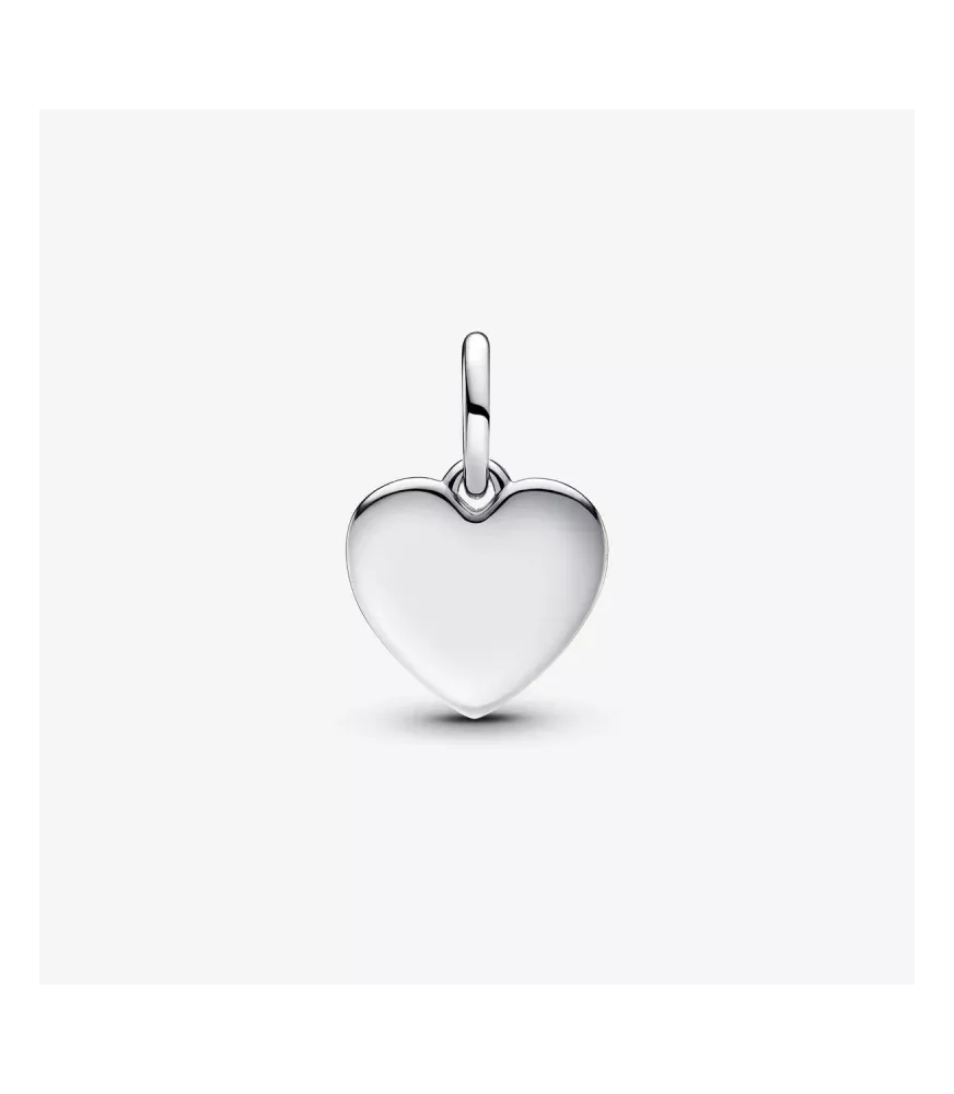 Charm colgante en plata de ley Grabable Corazón Amor 