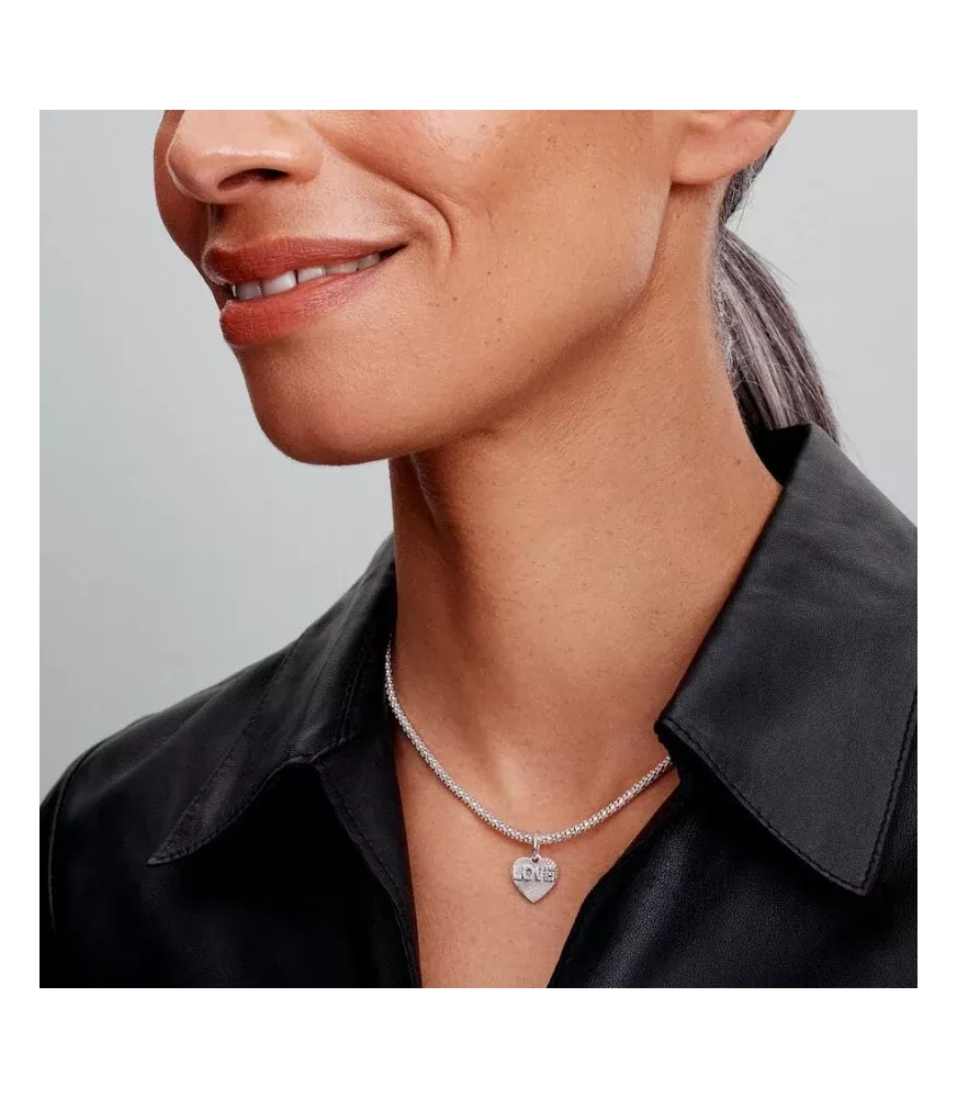 Charm colgante en plata de ley Grabable Corazón Amor 