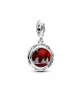 Charm colgante en plata de ley Mundo del Revés que brilla en la oscuridad de Stranger Things