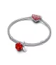 Charm colgante en plata de ley Dado Club del Fuego Infernal de Stranger Things 