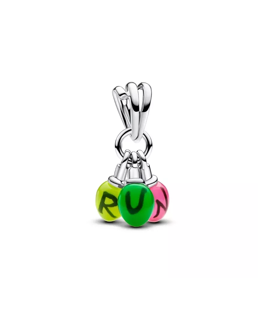 Charm colgante en plata de ley Corre que brilla en la oscuridad de Stranger Things