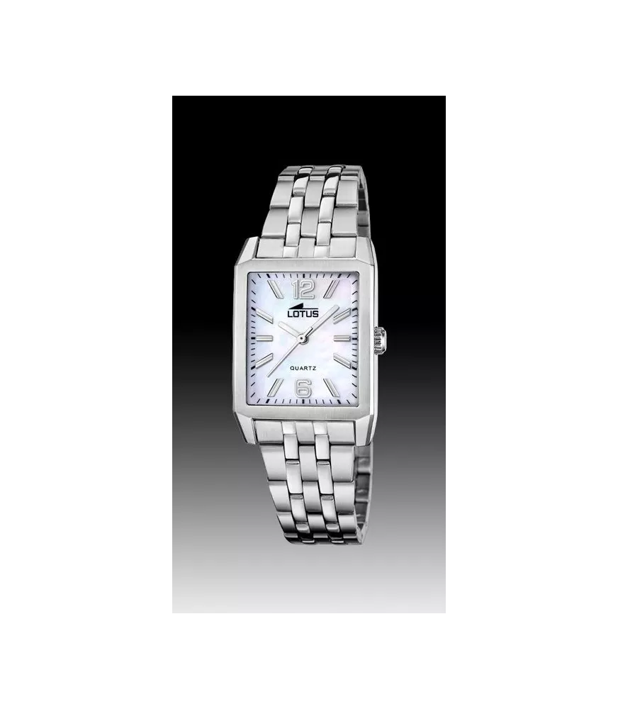 Reloj Lotus Square mujer, cuarzo ,analógico y 3 agujas.