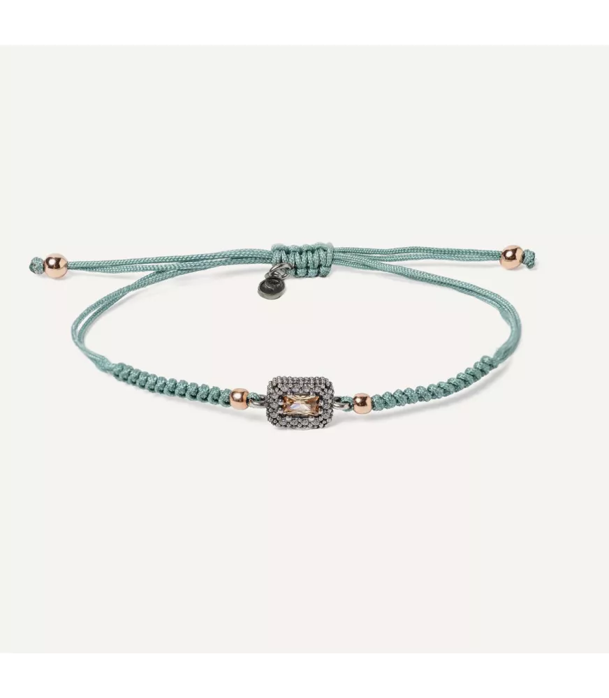 Pulsera Sunfield Selene Esmeralda, en plata de ley. PU064840/23