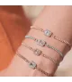 Pulsera Sunfield Selene Esmeralda, en plata de ley. PU064840/23