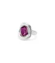 Anillo Ser Valiente UNOde50, en metal bañado en plata.