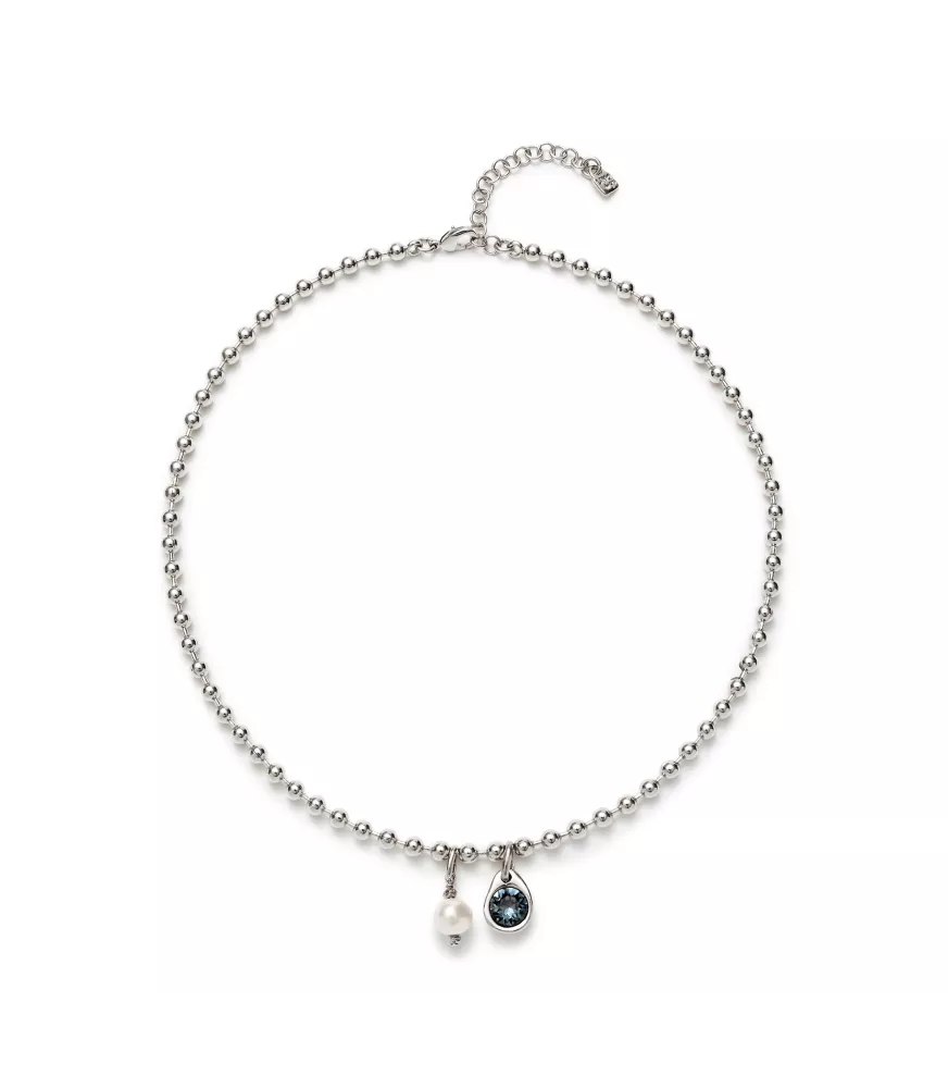 Collar Ser Único Unode50, en metal bañado en plata.
