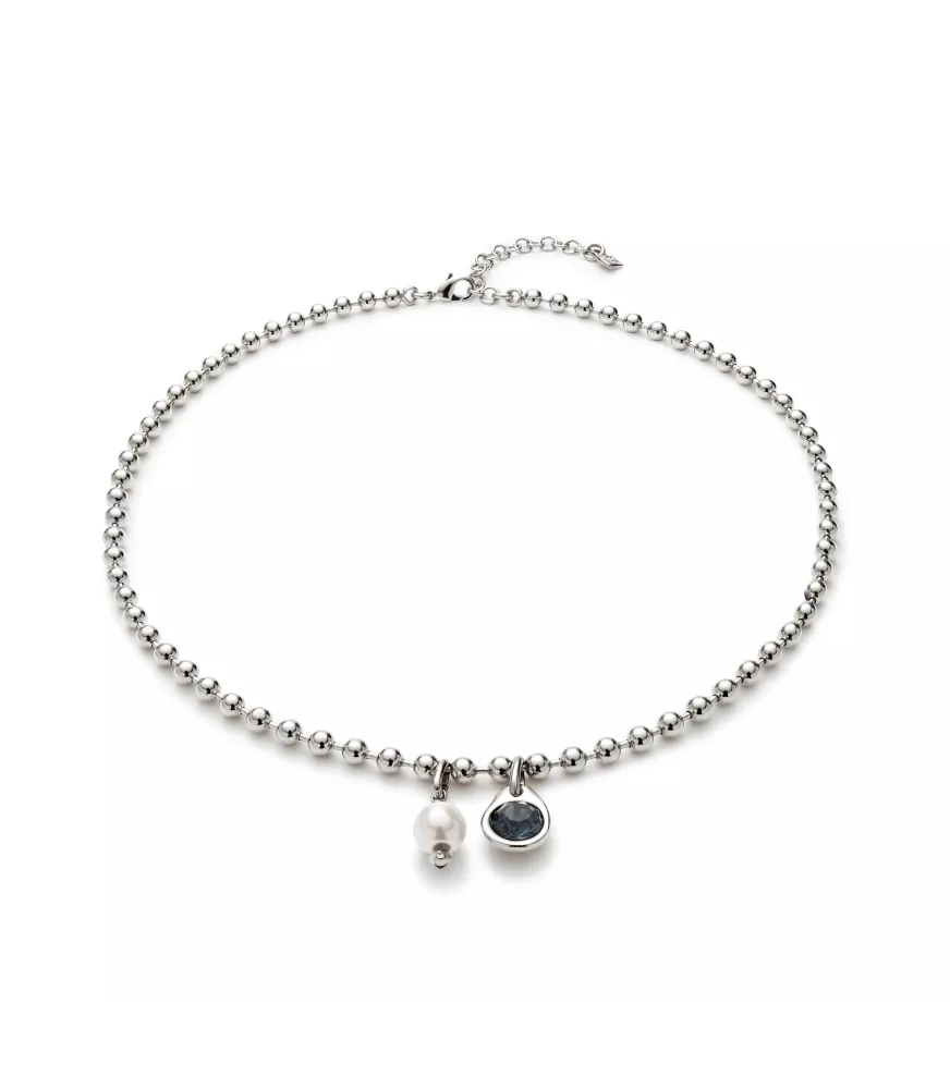 Collar Ser Único Unode50, en metal bañado en plata.