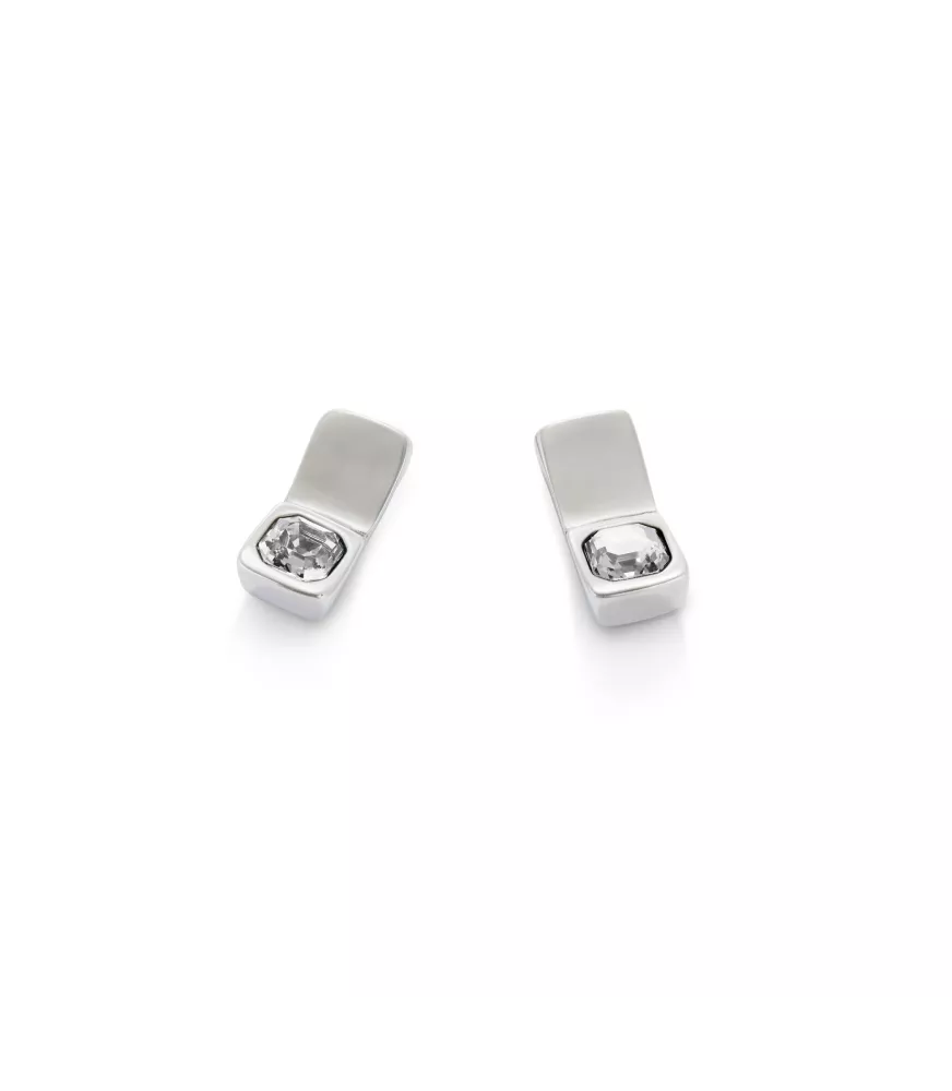Pendientes Ser Sin Complejos UNOde50, en metal bañado en plata.