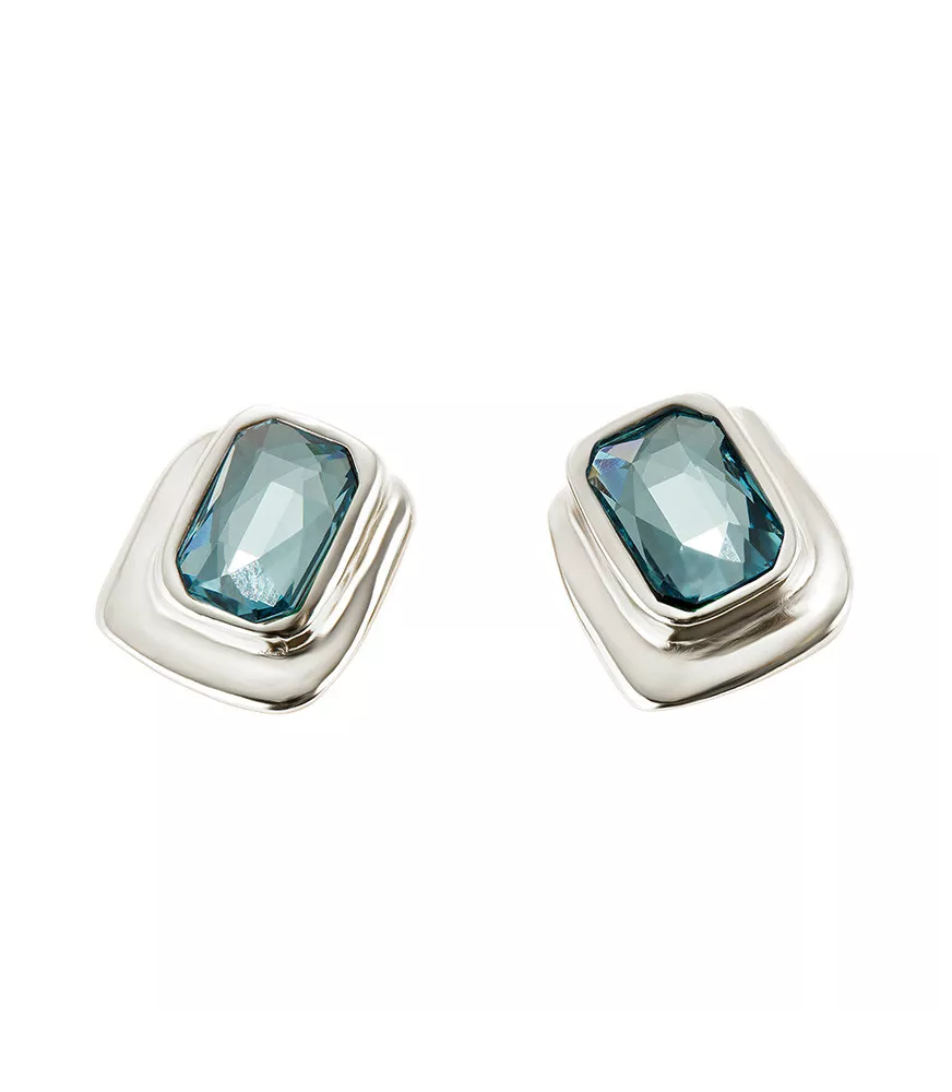 Pendientes Ser Magnética UNOde50, en metal bañado en plata.