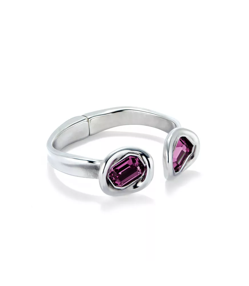 Pulsera Ser Valiente Unode50, en metal bañado en plata.