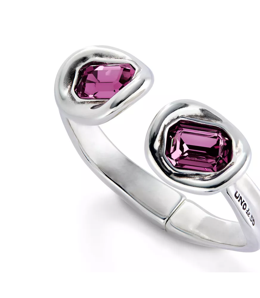 Pulsera Ser Valiente Unode50, en metal bañado en plata.