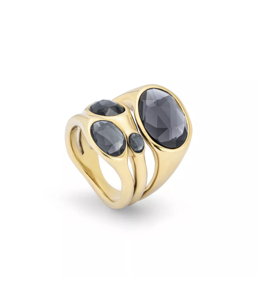 Anillo Sunshine UNOde50, en metal bañado en oro