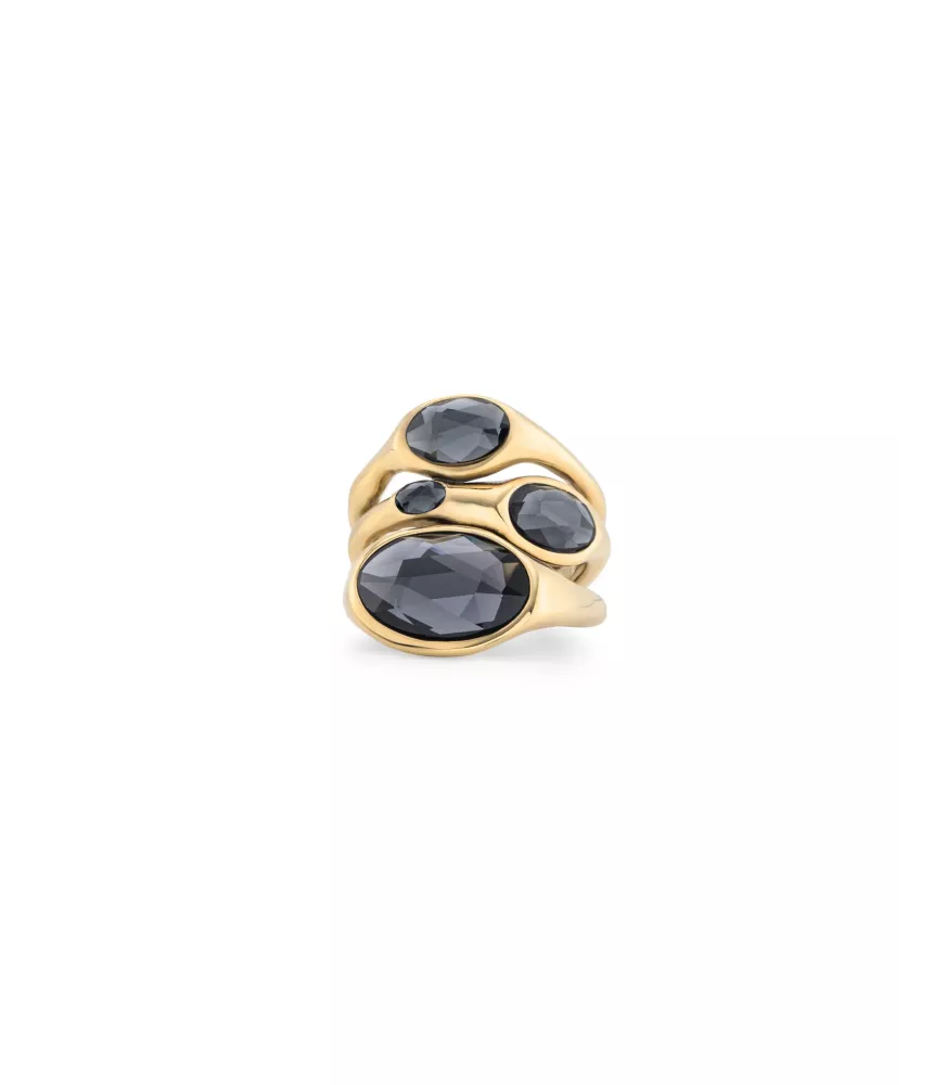 Anillo Sunshine UNOde50, en metal bañado en oro