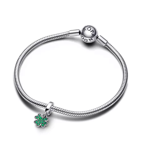 Charm Colgante en plata de ley Trébol de Cuatro Hojas