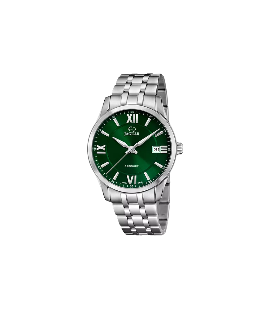 Reloj Jaguar Acamar Classique, hombre, cuarzo suizo ,analógico, 3 agujas y calendario.
