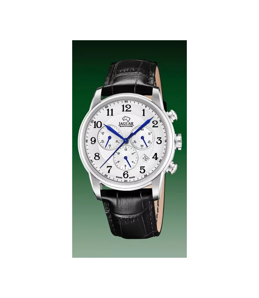 Reloj Jaguar Acamar Chronographe hombre, cuarzo suizo ,analógico, 3 agujas y calendario.
