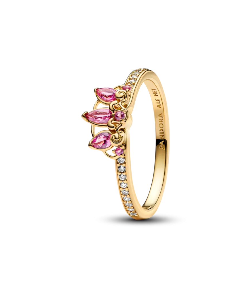 Anillo con un recubrimiento en oro de 14k Princesa Rapunzel de Disney