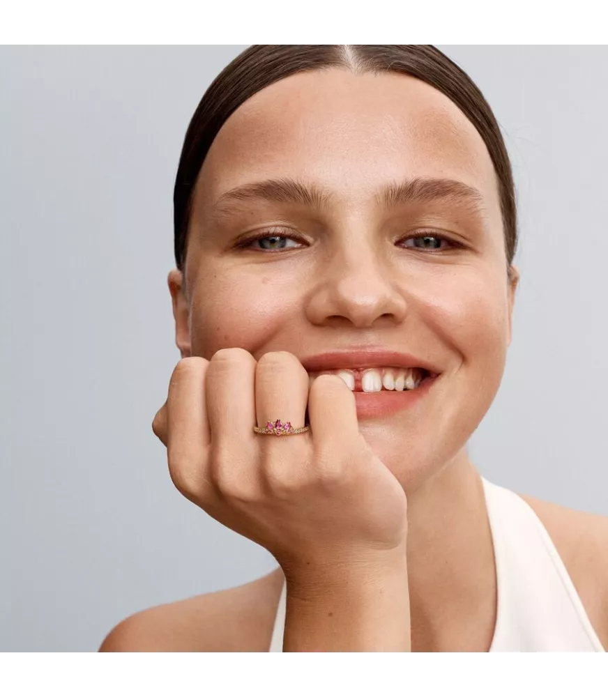 Anillo con un recubrimiento en oro de 14k Princesa Rapunzel de Disney