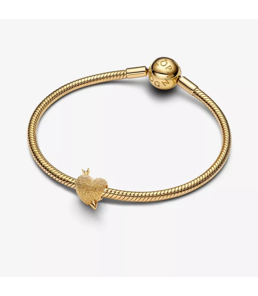 Charm con un recubrimiento en oro de 14k Corazón Cupido