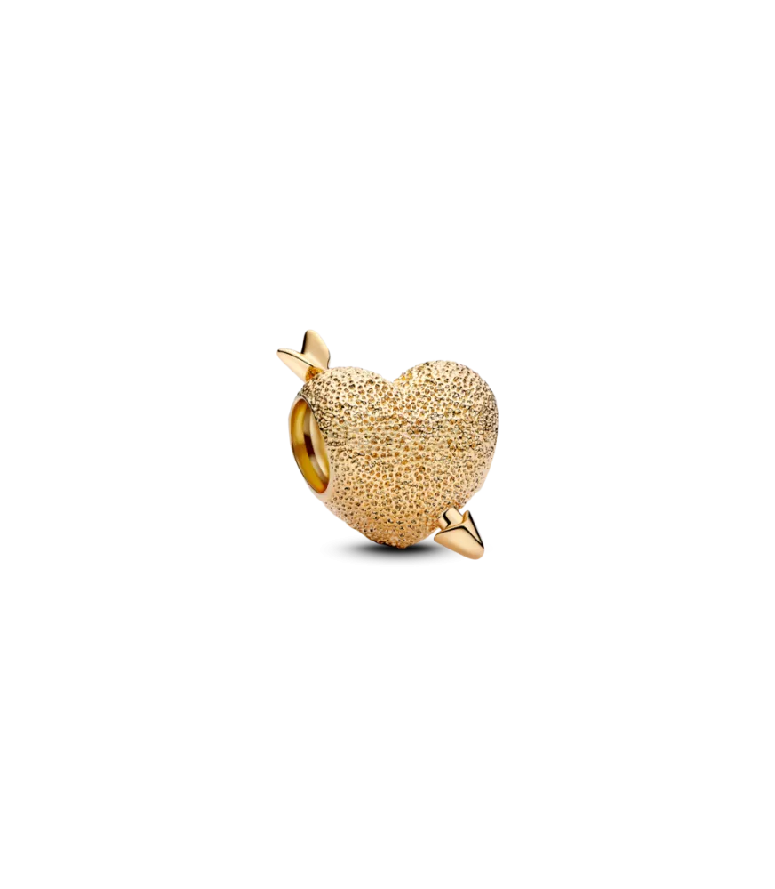 Charm con un recubrimiento en oro de 14k Corazón Cupido