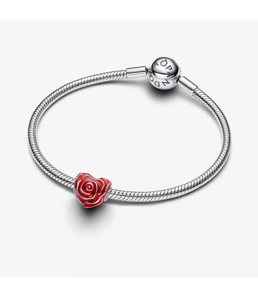 Charm en plata de ley Corazón Rosa