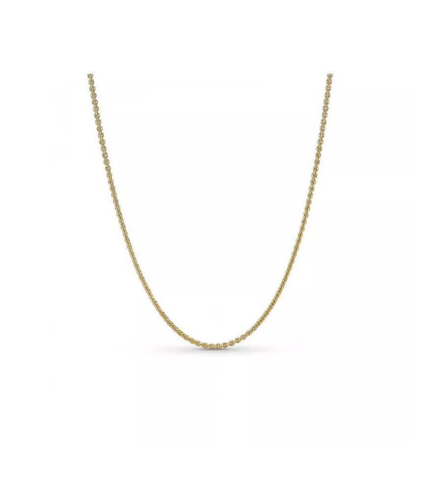 Collar de Cadena de cable con un recubrimiento en oro de 14k