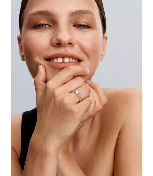 Anillo Perla Cultivada de Agua Dulce Tratada Concha Princesa Ariel de Disney