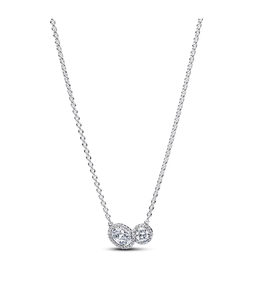 Collar en plata de ley Abrazo Halo