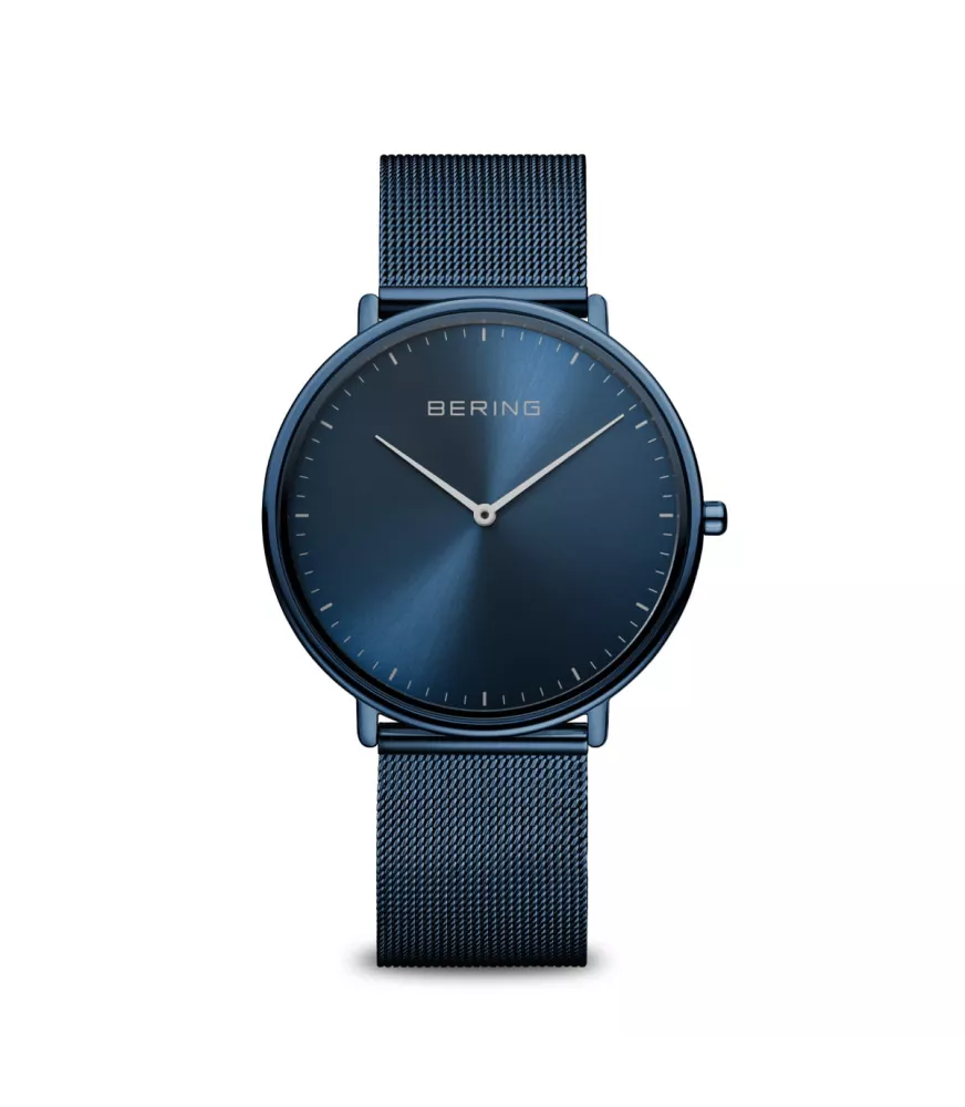 Reloj Bering Unisex Classic en acero esfera azul 15739-397