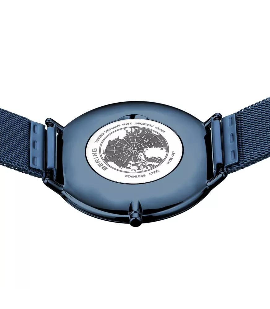 Reloj Bering Unisex Classic en acero esfera azul 15739-397
