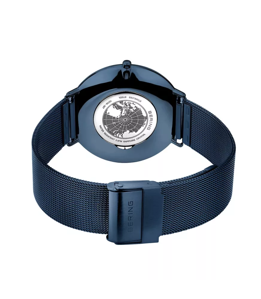 Reloj Bering Unisex Classic en acero esfera azul 15739-397