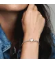Pulsera Pandora Moments en plata de ley Cadena de Serpiente con cierre de Corazón