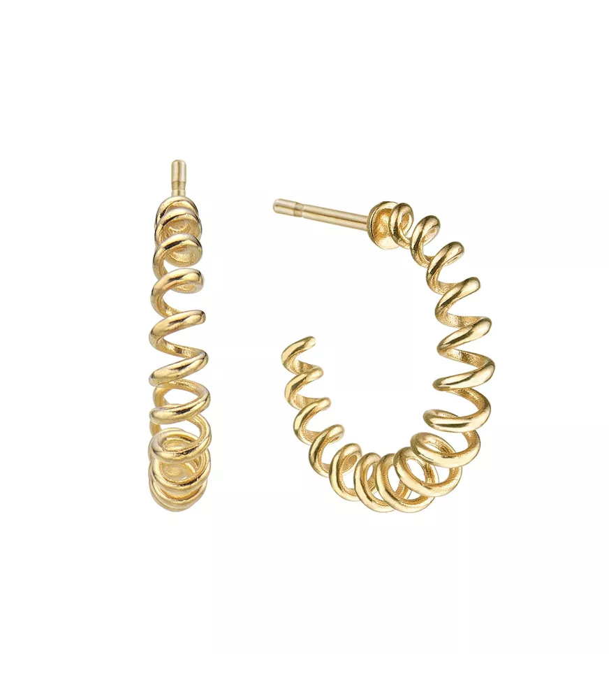 Pendientes Piazza. de Duran Exquse en plata dorada. 00513054