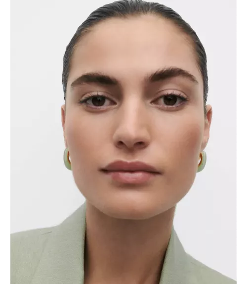 Pendientes aros Aventurina verde Brisa, P D Paola, colección Dolphin,