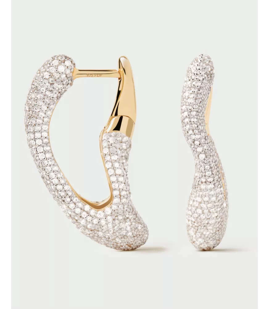 Pendientes aros Pavé Sense, P D Paola, colección Dolphin,